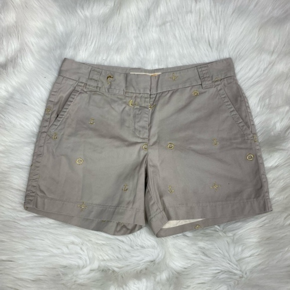J. Crew City Fit Chino Tan Gold Sailor Shorts